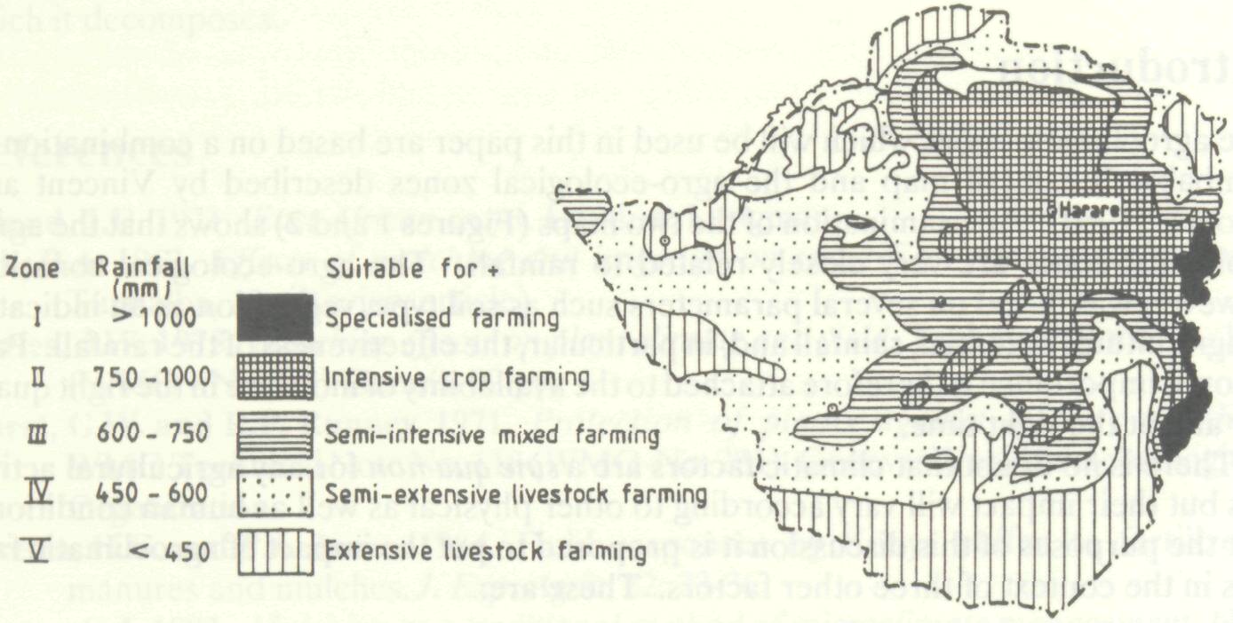 Agroclimatic Zones Of Zimbabwe And Potential For Agroforestry